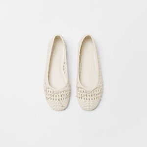 Beautiful, white ballet flats